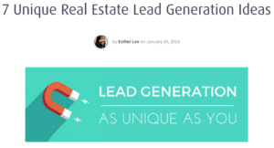 7 Unique Real Estate Lead Generation Ideas Image